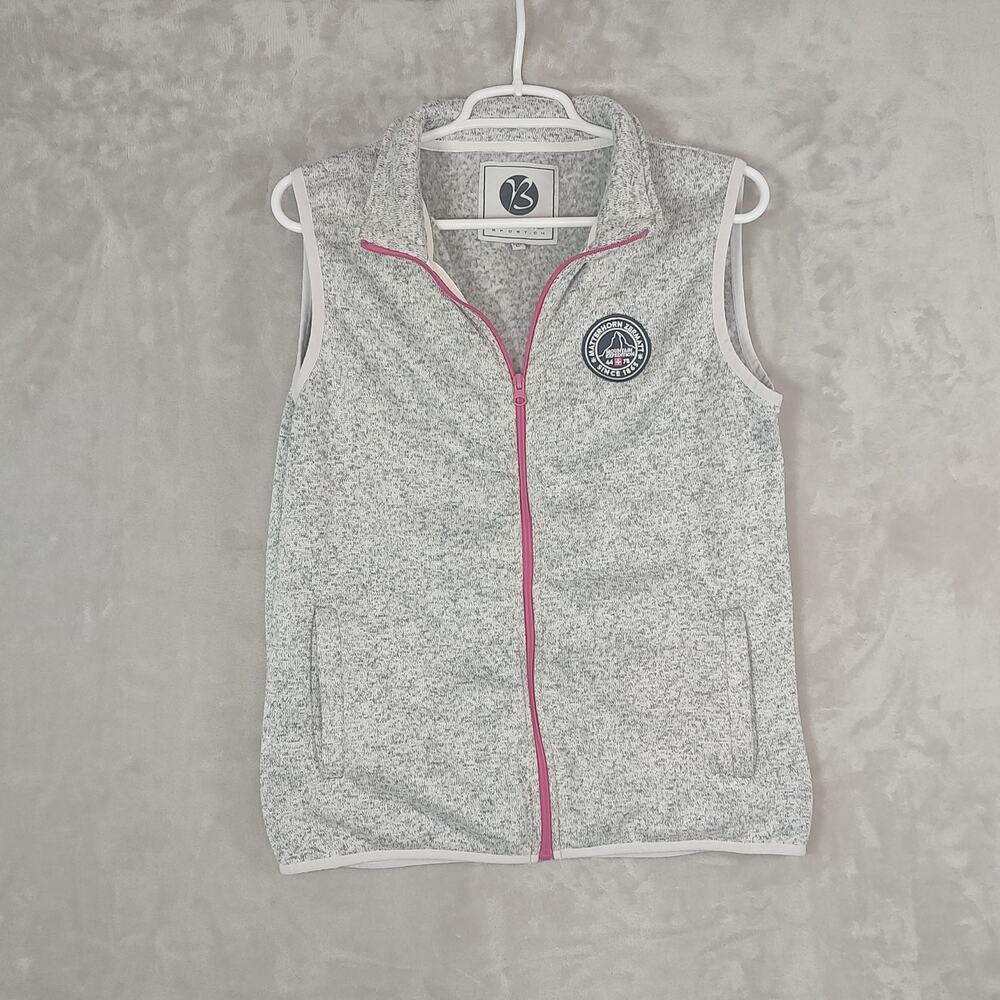 Bayard Sport Sermatt Switerland Women's Sweater Fleece Vest Heather Gray SZ Lrg